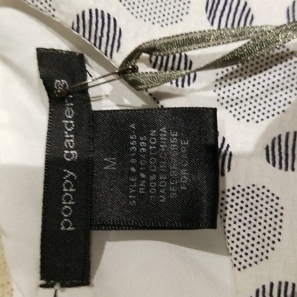 NWT Poppy Garden mini dress w/grey black circles szM - Picture 6 of 9